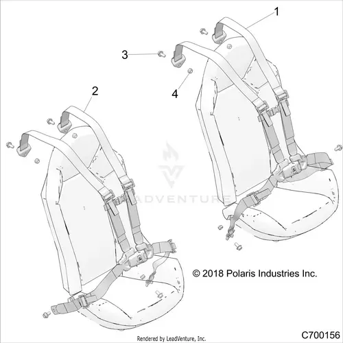 Body: Seat Belt Mounting - 2018 Polaris Rzr Xp Turbo S 1