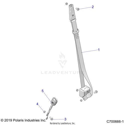 Body: Seat Belt Mounting - 2021 Polaris Rzr Rs1 Eps 1