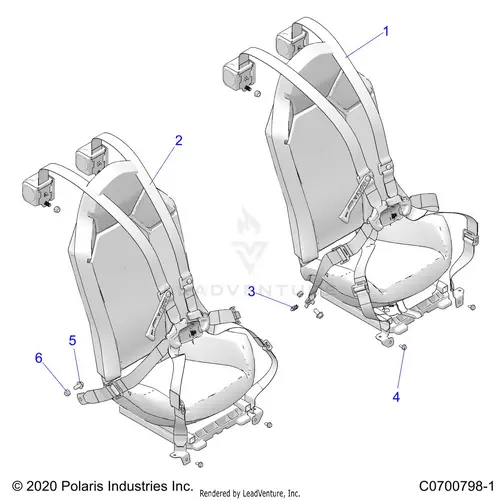 Body: Seat Belt Mounting - 2022 Polaris Rzr Xp 1000 Trails & Rocks 1
