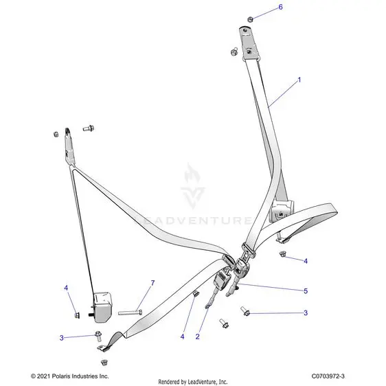 Body: Seat Belt Mounting - 2024 Polaris Rzr Xp 1000 Sport 1