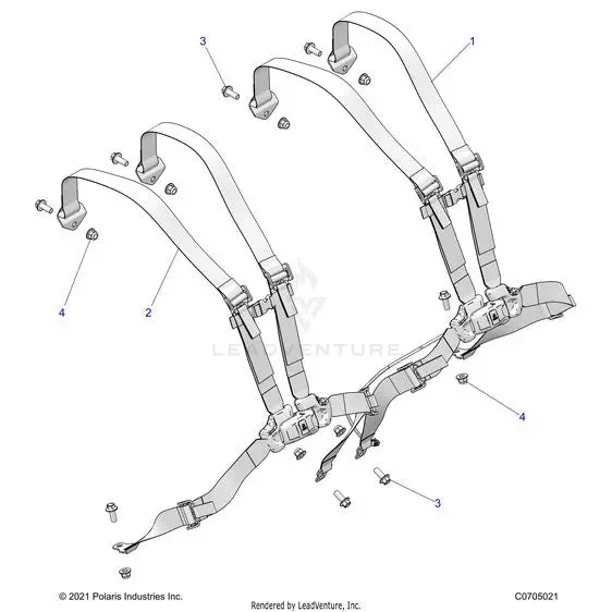 Body: Seat Belt Mounting - 2024 Polaris Rzr Xp 4 1000 Premium 1