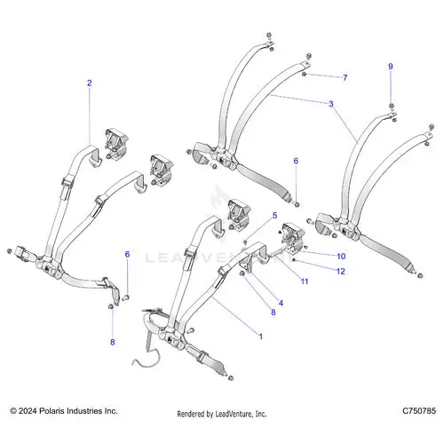 Body: Seat Belt Mounting - 2025 Polaris Rzr Pro S 4 Sport 1