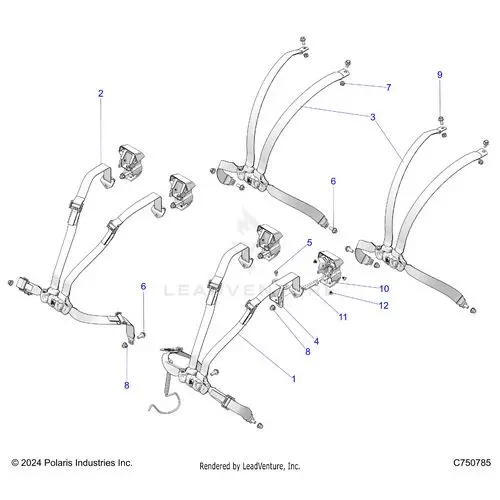 Body: Seat Belt Mounting - 2026 Polaris Rzr Pro S 4 Sport 1