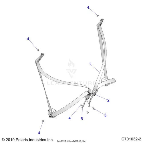 Body: Seat Belt Mounting 3 Point - 2025 Polaris Rzr Trail S 1000 Ultimate 1
