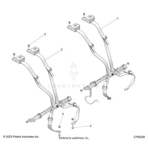 Body: Seat Belt Mounting Front 2 Point - 2025 Polaris Rzr Pro R Factory Armored Le Ultimate 1
