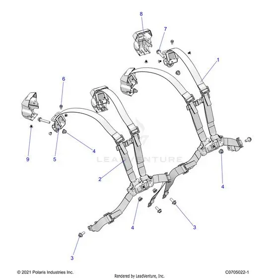 Body: Seat Belt Mounting Front - 2024 Polaris Rzr Xp 4 1000 Ultimate 1