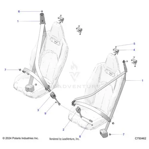 Body: Seat Belt Mounting Front - 2026 Polaris Rzr Pro Xp 4 Sport 1