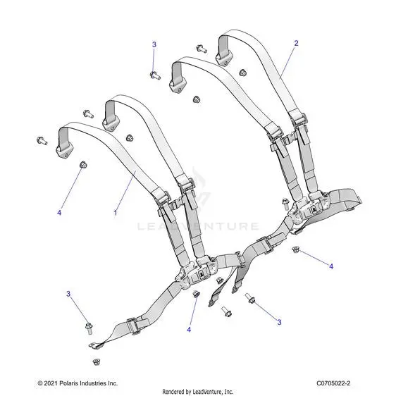 Body: Seat Belt Mounting Rear - 2024 Polaris Rzr Xp 4 1000 Ultimate 1