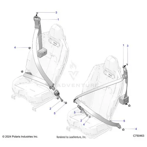 Body: Seat Belt Mounting Rear - 2026 Polaris Rzr Pro Xp 4 Sport 1