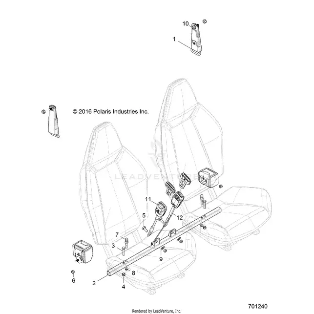 Body: Seat Mounting And Belts - 2019 Polaris Rzr 570 1