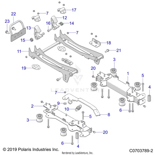 Body: Seat Mounting Front - 2021 Polaris Rzr Pro Xp 4 Premium 1
