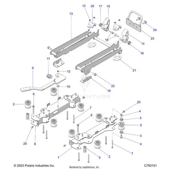 Body: Seat Mounting Front - 2025 Polaris Rzr Pro R 4 Sport 1