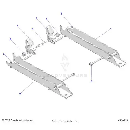 Body: Seat Mounting Passenger - 2025 Polaris Rzr Pro R Sport 1