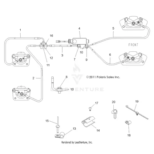 Brakes: Brake Lines And Master Cylinder - 2015 Polaris Rzr 570 1