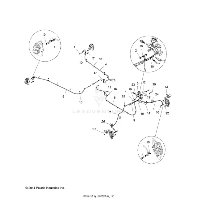 Brakes: Brake Lines And Master Cylinder - 2016 Polaris Rzr Xp 4 1000 1