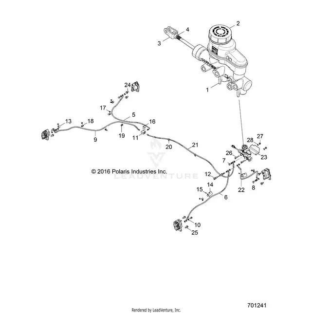 Brakes: Brake Lines And Master Cylinder - 2018 Polaris Rzr 570 1