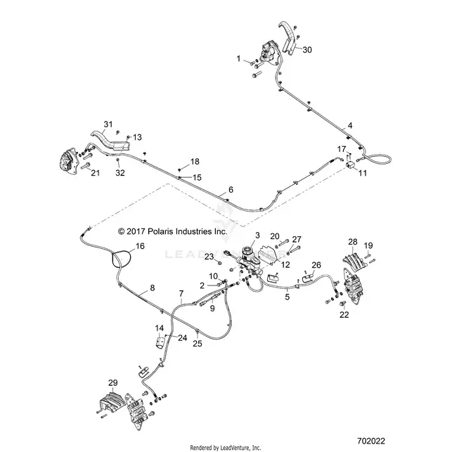 Brakes: Brake Lines And Master Cylinder - 2020 Polaris Rzr Xp 4 1000 1
