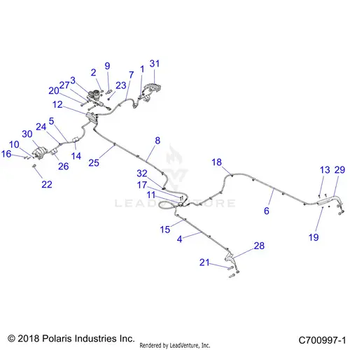 Brakes: Brake Lines And Master Cylinder - 2020 Polaris Rzr Xp Turbo 1