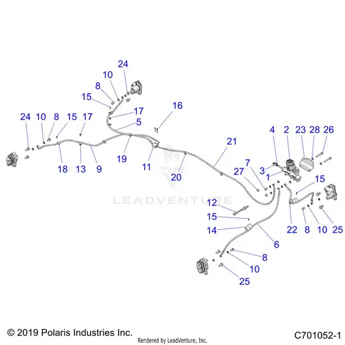 Brakes: Brake Lines And Master Cylinder - 2021 Polaris Rzr Trail 1