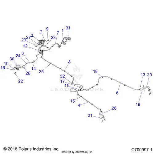 Brakes: Brake Lines And Master Cylinder - 2021 Polaris Rzr Xp 1000 High Lifter 1