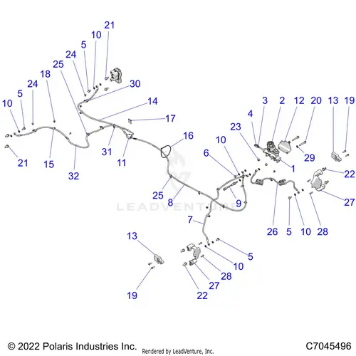 Brakes: Brake Lines And Master Cylinder - 2022 Polaris Rzr 900 Trail 1