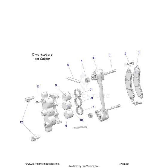 Brakes: Caliper Front (2) - 2023 Polaris Rzr Pro R Ultimate 1
