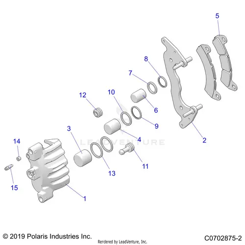 Brakes: Caliper Front - 2026 Polaris Rzr Pro Xp Sport 1