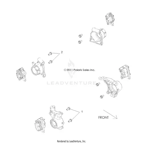 Brakes: Caliper Mounting - 2015 Polaris Rzr 570 1