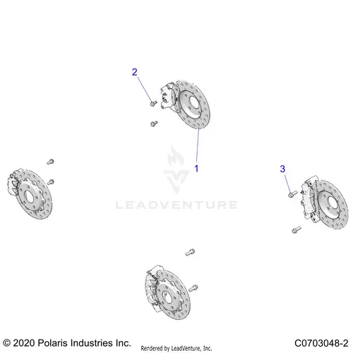 Brakes: Caliper Mounting And Rotors - 2023 Polaris Rzr Pro R Ultimate 1