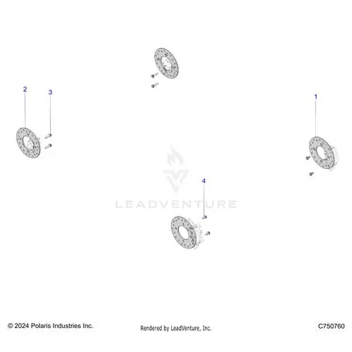 Brakes: Caliper Mounting And Rotors - 2025 Polaris Rzr Pro Xp 4 Premium 1