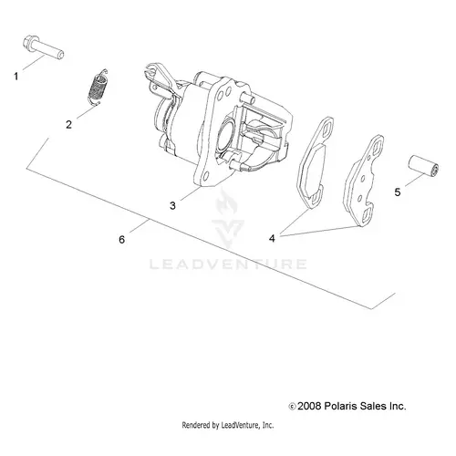 Brakes: Caliper Rear - 2015 Polaris Rzr 170 1