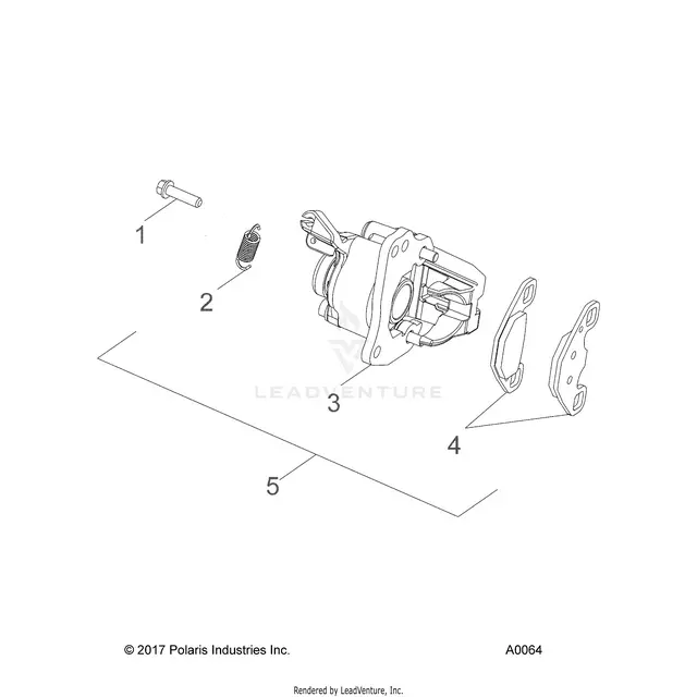 Brakes: Caliper Rear - 2018 Polaris Rzr 170 1