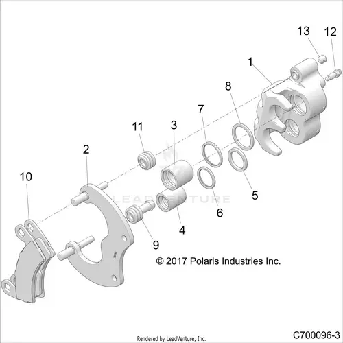 Brakes: Caliper Rear - 2019 Polaris Rzr Rs1 1
