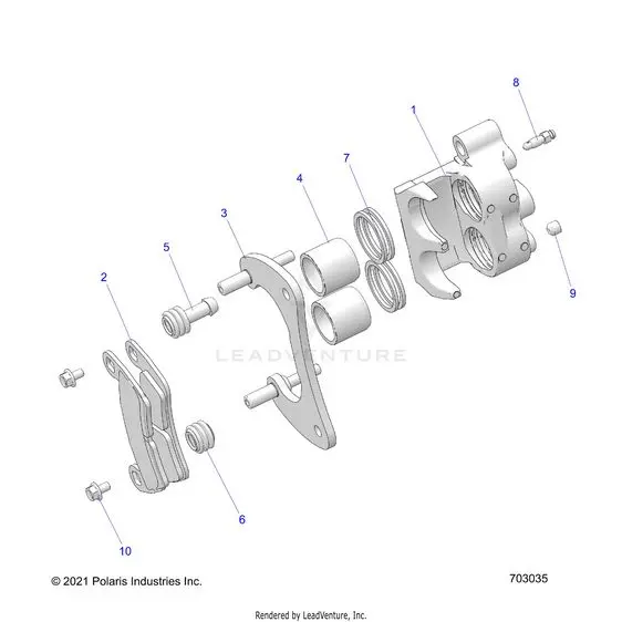 Brakes: Caliper Rear - 2022 Polaris Rzr Pro R 4 Ultimate 1