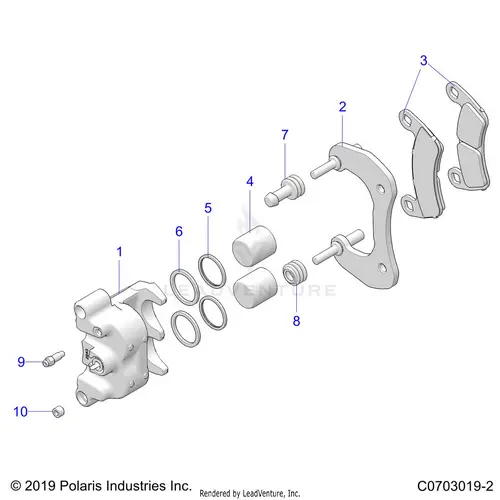 Brakes: Caliper Rear - 2022 Polaris Rzr Pro Xp 4 Premium 1