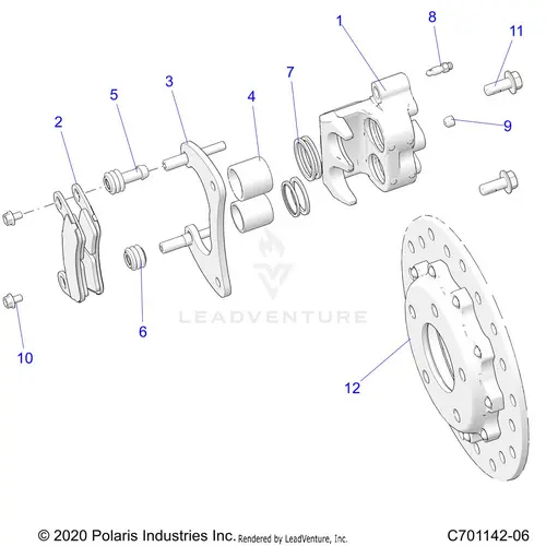 Brakes: Caliper Rear - 2022 Polaris Rzr Turbo R 4 Ultimate 1