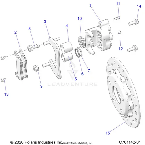 Brakes: Caliper Rear - 2023 Polaris Rzr Turbo R 4 Ultimate 1