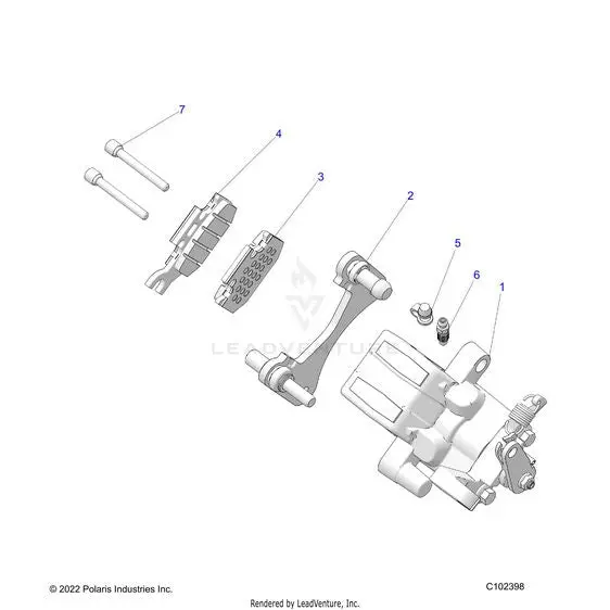 Brakes: Caliper Rear - 2024 Polaris Rzr 200 Evap 1