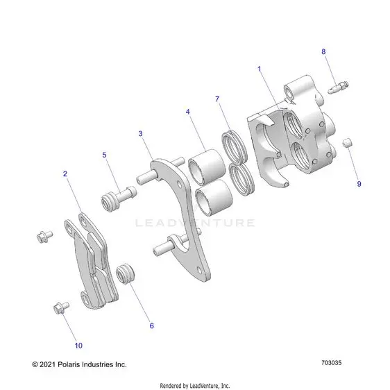 Brakes: Caliper Rear - 2024 Polaris Rzr Pro R 4 Ultimate 1