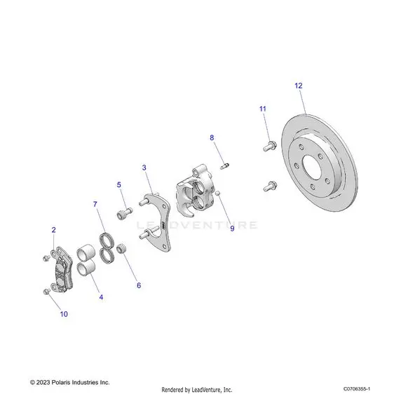 Brakes: Caliper Rear - 2024 Polaris Rzr Turbo R 4 Ultimate 1
