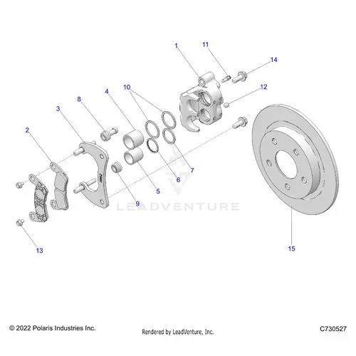 Brakes: Caliper Rear - 2024 Polaris Rzr Turbo R Sport 1