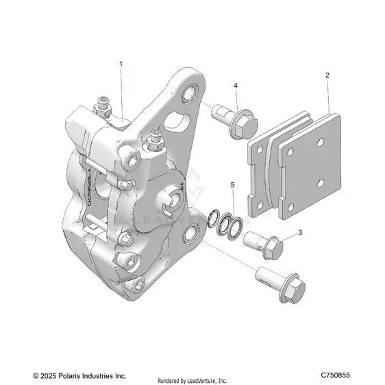 Brakes: Caliper Rear - 2025 Polaris Rzr Pro R Race 1