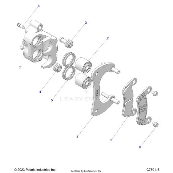 Brakes: Caliper Rear - 2026 Polaris Rzr Pro S 4 Sport 1