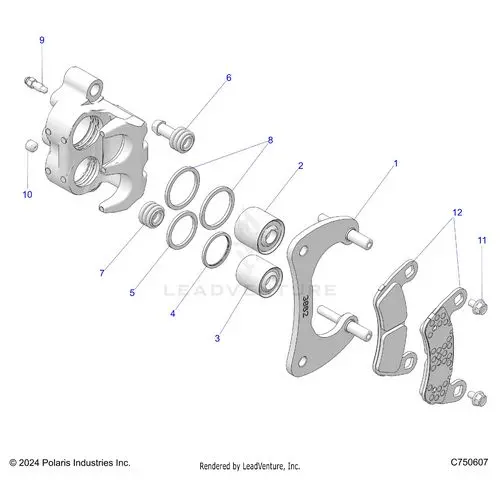 Brakes: Caliper Rear - 2026 Polaris Rzr Pro S Sport 1