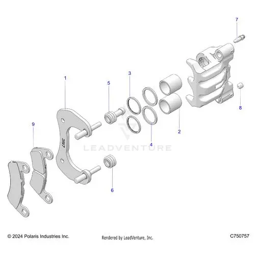 Brakes: Caliper Rear - 2026 Polaris Rzr Pro Xp 4 Sport 1