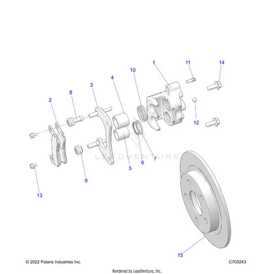 Brakes: Caliper Rear  (3) - 2023 Polaris Rzr Pro R Ultimate 1