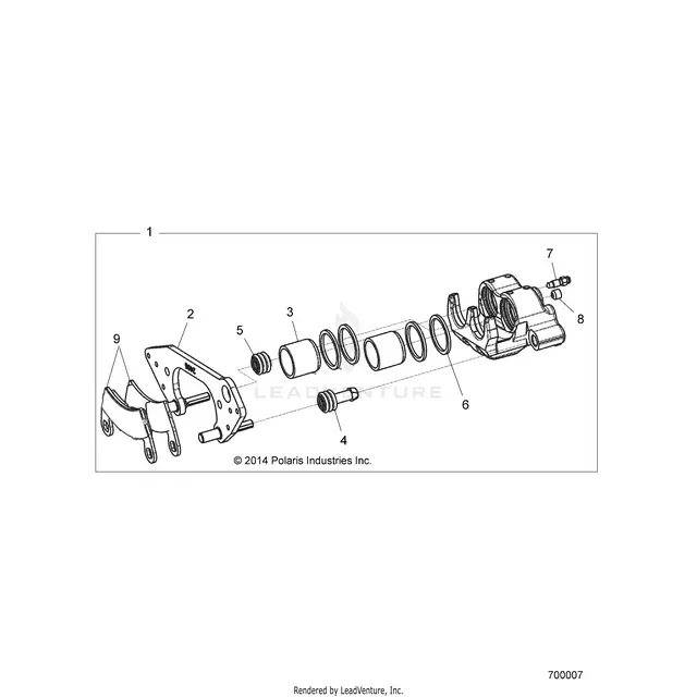 Brakes: Front Caliper - 2017 Polaris Rzr 4 900 1