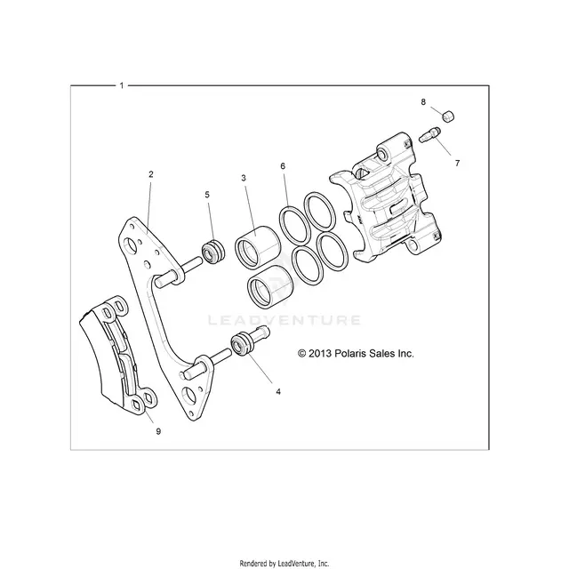 Brakes: Front Caliper - 2017 Polaris Rzr Xp 4 1000 1