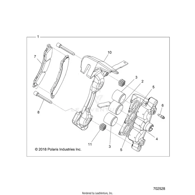 Brakes: Front Caliper - 2019 Polaris Rzr Xp 4 Turbo S Velocity 1