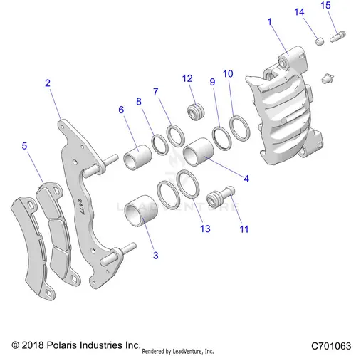 Brakes: Front Caliper - 2020 Polaris Rzr Turbo S Velocity 1